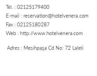 Hotel Venera iletiim bilgileri
